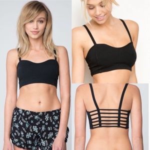 Brandy Melville Chiyo Black Cage Bralette